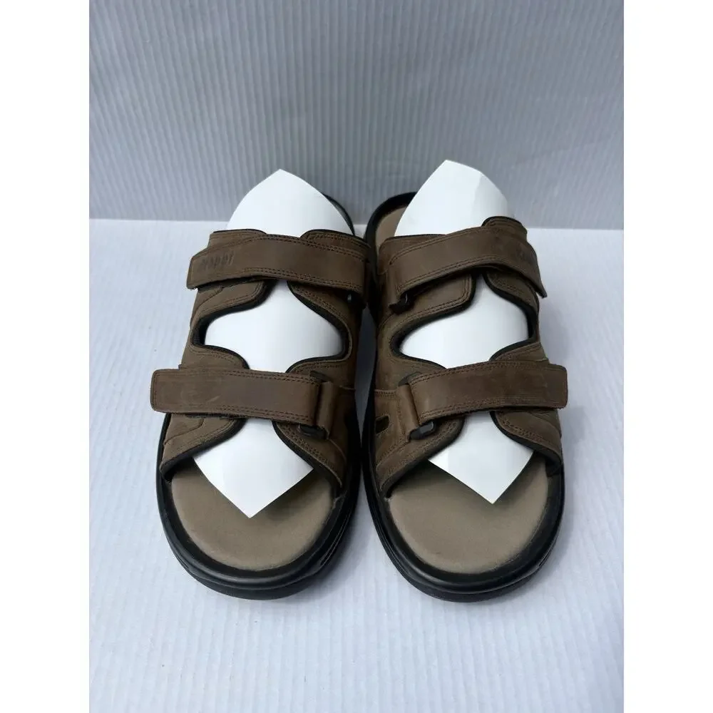 Propet Vero Men’s Brown Leather Slide Sandals Size 15 XX 5E Extra Wide Comfort
